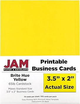 Amazon Com Jam Paper Printable Business Cards 3 1 2 X 2