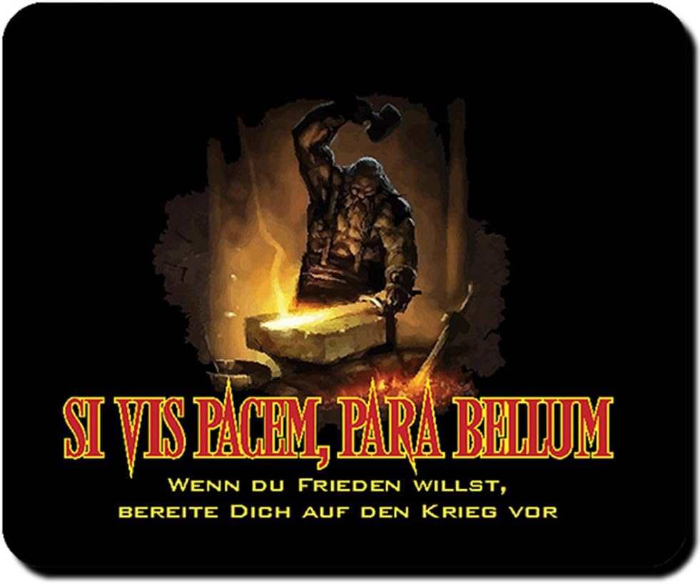 Amazon Com Si Vis Pacem Para Bellum If You Want Peace Prepare Yourself For War Before Blacksmith Sword Soldier Army Mouse Pad Mousepad Office Products