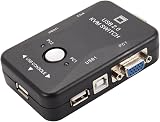 Bcowtte 2 Port USB KVM Switch VGA SVGA 1920x1440 Mouse Keyboard 2.0 Hub view 7