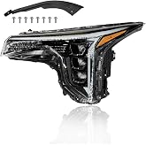 Definity 92101-GG140 Front Left Passenger Side LED Headlight Lamp Assembly Compaitble with 2025 KIA K4 2.0L