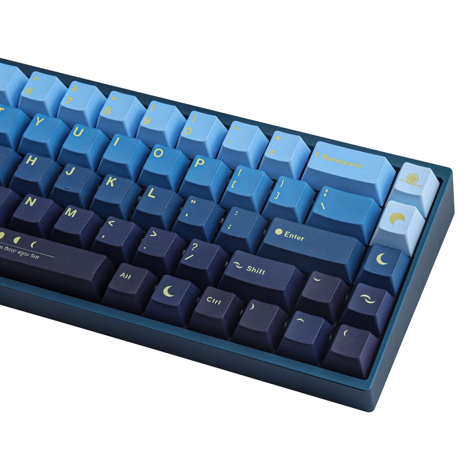 Keycaps PBT 134 Keys Dye-Sublimation ANSI(US) Layout Keycaps with 7u Spacebar Cherry Profile for Gateron Cherry MX Switches Mechanical Keyboard