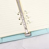 falllea A5 PU Leather Ring Binder 6 Hole Refillable Cover Blue view 6