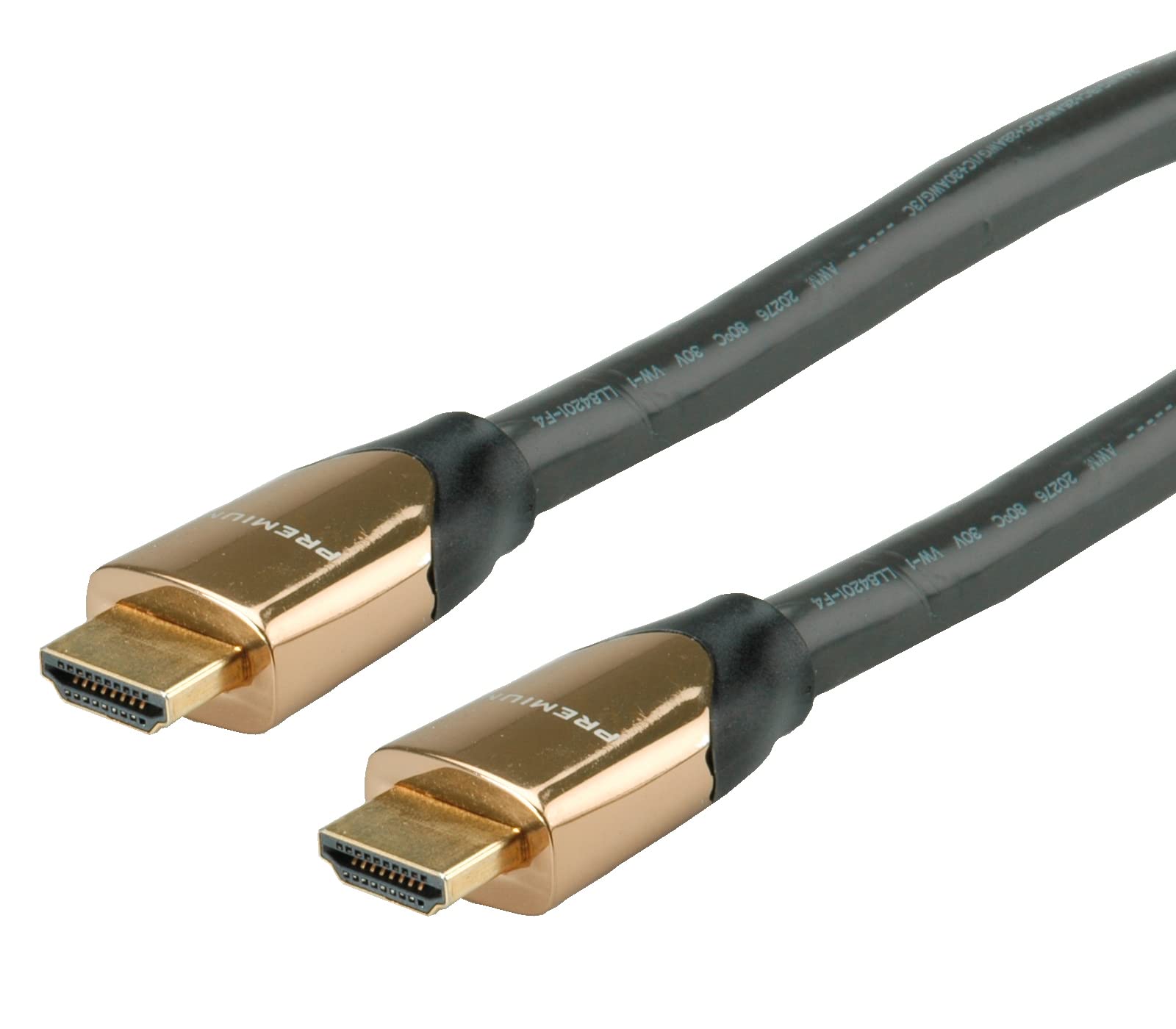 ROLINE 4K Premium HDMI Ultra HD Cable with Ethernet, ST/ST, Black, 9 m