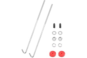 iolory Automotive Battery Tie Down Kit, Stainless Steel J Hooks, 10” Bolts, 2 Pieces, Suitable for Most Cars, Trucks, SUVs, R