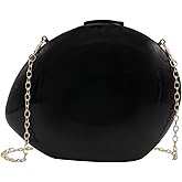 Women's Acrylic Crossbody Shoulder Bag Fashion Hobo Clutch Handbag Shiny Metallic Evening Party Wedding Purse with Chain