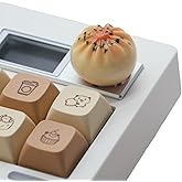 Cmokifuly Rotary Knob for Gaming Mechanical Keyboard,Cute 3D Steamed Bun Custom Knob,Handmade Resin Rotary Knob Suitable for GMK67/GMK87/GMK104/L98/F99 Pro/F75 (Pro),etc (Bao)