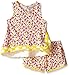 Rare Editions Little Girls' Printed Short Set, Yellow/Multi, 4