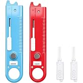 2Pcs 4-in-1 Sewing Threader Tool with Seam Ripper,Quick Needle Threader for Sewing Machine,Needle Threader and Magnifying Glass,Magnetic Sewing Accessory for Easy Threading and Stitch Removal