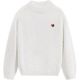 Aelfric Eden Fuzzy Soft Sweaters Mohair Oversized Solid Sweaters Mock Neck Knit Casual Pullover 2025 Trendy Outfits