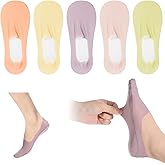 5 Pairs Invisible Ice Silk Breathable No Show Socks Womens for Flats, Ultra Low Cut Liner Non Slip Hidden Low Cut Ice Silk Nonslip Liner Socks for Women Made of Ice-Silks Surface