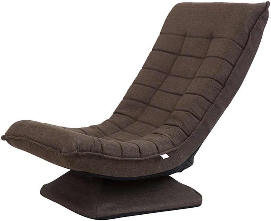 Xuda Rotating Lazy Folding Sofa Lazy Floor Sofa Japanese Style Sofa Reading Chair Balcony Window Seat Creative Lazy Floor Sofa (Color : Brown)