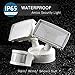 Amico 40W 3 Head LED Security-Lights Motion Outdoor, Motion Sensor Light Outdoor, 3500 Lumens 6000k Waterproof IP65 ETL, Motion-Sensor-Flood Light Exterior Security Light led