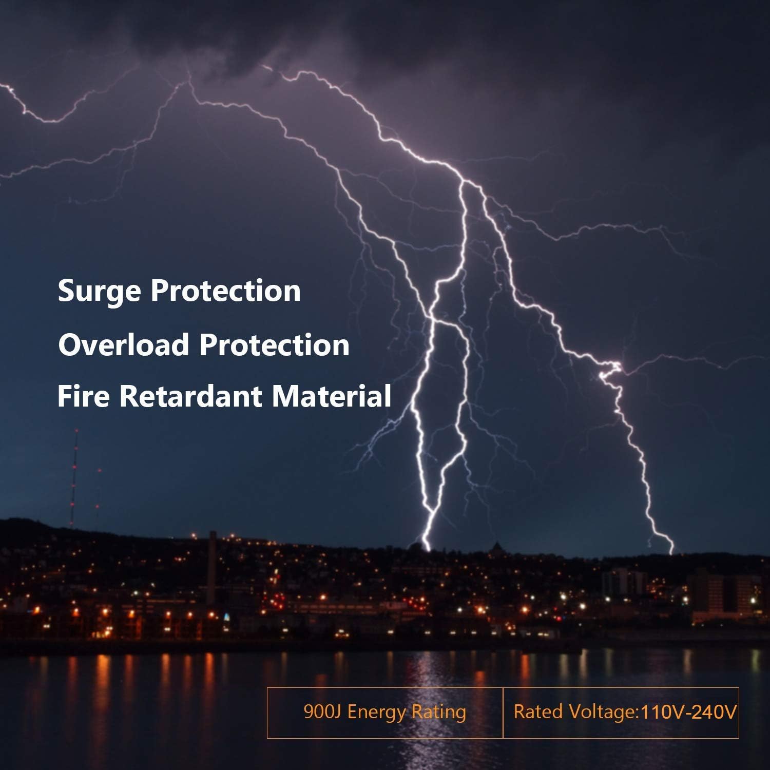 SUPERDANNY 15A Surge Protector Power Strip Flat Plug 9.8ft 14AWG Extension Cord 6 Outlet with 4 USB Ports Charger, Adjustable Voltage 110-240V for iPhone iPad Desktop Kitchen Home Office Indoor Black: Home Improvement