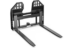 YINTATECH 45" Skid Steer Pallet Fork Frame Pallet Forks 4000lbs 48" Fork Blades fit for Kubota Bobcat Skid Steer Quick Tach Loaders Tractors