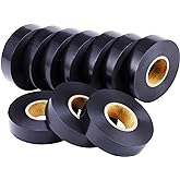 Lichamp 10-Pack Black Electrical Tape Waterproof, 3/4 in x 66ft, Industrial Grade UL/CSA Listed High Temp Electrical Tape Electric Super Vinyl