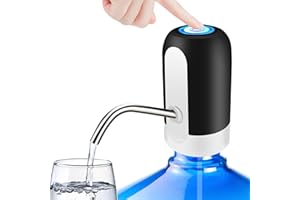 KUFUNG Water Dispenser for 5 Gallon Bottle - Rechargeable Water Pump for 5 Gal Jug, BPA-Free, Food Grade Silicone Hose, Stainless Steel Spout - 30-40 Days Battery Life, Easy One Switch Operation