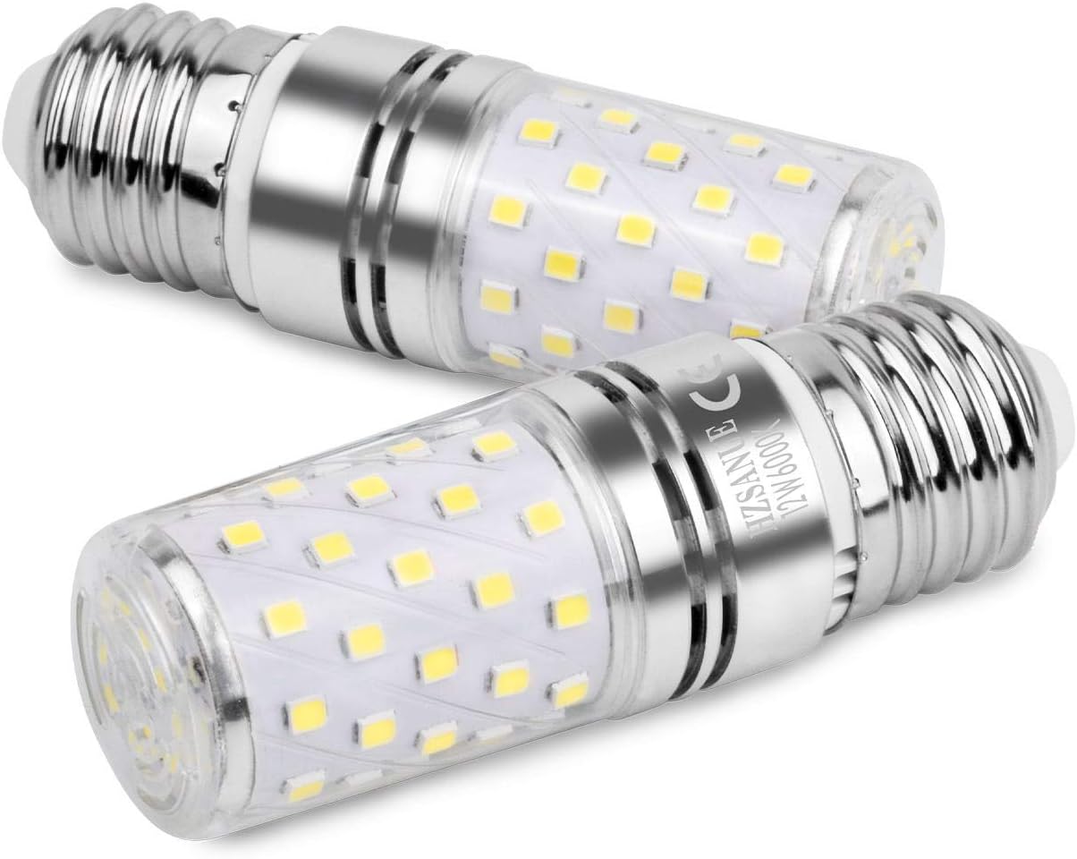 HZSANUE E27 LED Corn Bulbs 12W, 6000K Daylight White, 1350LM, Edison Screw Bulbs,100W Incandescent Bulbs Equivalent,Pack of 4 - Image 4