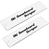 2/3 Pcs Snowboard Ski Wax Plastic Scraper for Removing the Extra Cooled Wax | Smooth Wax Scraping, Notched Cutting Edge, Long-Lasting Material, Portable Size, 9" x 2.2" Ski Snowboard Plastic Scraper