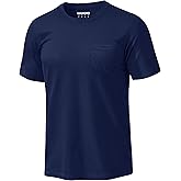 EKLENTSON Men's Lightweight Pocket T-Shirt Breathable Tee Shirt Moisture Wicking Basic Tshirt Summer
