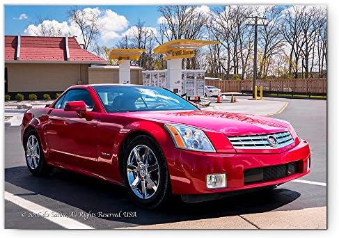 Postcards: Red Cadillac XLR convertible (10-pack)