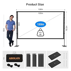 Outdoor Projector Screen with Stand - 120 inch