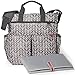 Skip Hop Diaper Bag: Iconic Duo Signature Function Forward Tote with Changing Pad & Stroller Attachement, Grey Feather
