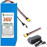 SHEWAIHE 36V 15Ah Battery Pack, E-Bike Scooter Lithium Battery with 30A BMS for 0-1000W Motor, Lithium Ion Replacement Battery, Power Your Creative DIY and Bicycle Scooter Modification.