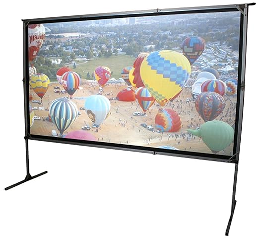 Elite Screens OMS120H2-DUAL Mobile Garten Leinwand Yard Master 2 Dual 266 Outdoor Projection Screen schwarz