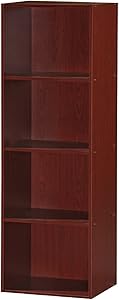 Hodedah 4 Shelve Bookcase, Mahogany
