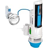 Danco HYR270 Hydroright Water-Saving Dual Flush Valve with Push-Button Handle, Plastic, Chrome