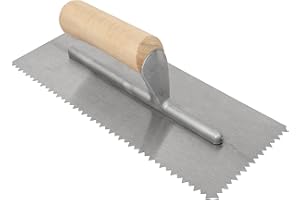 ROBERTS 10-840 Wood Handle Trowel V-Notch Tiger Tooth - 1/4" x 3/16" x 3/32"