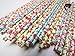 75-Pack Eco-Friendly Biodegradable Paper Straws - Vintage Rose & Floral Design in Pink, Blue, Yellow - Disposable Straws for Parties By JPACO