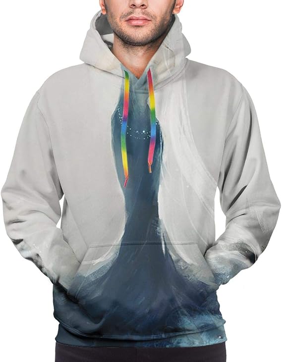 Amazon Co Jp 白髪 海の原 長袖 パーカー メンズ ト軽くて通気性 セーター メンズ 面白 秋 春 カジュアル服 服 ファッション小物