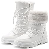 HEAWISH Women’s Winter Snow Boot Fur Lined Mid Calf Warm Boots