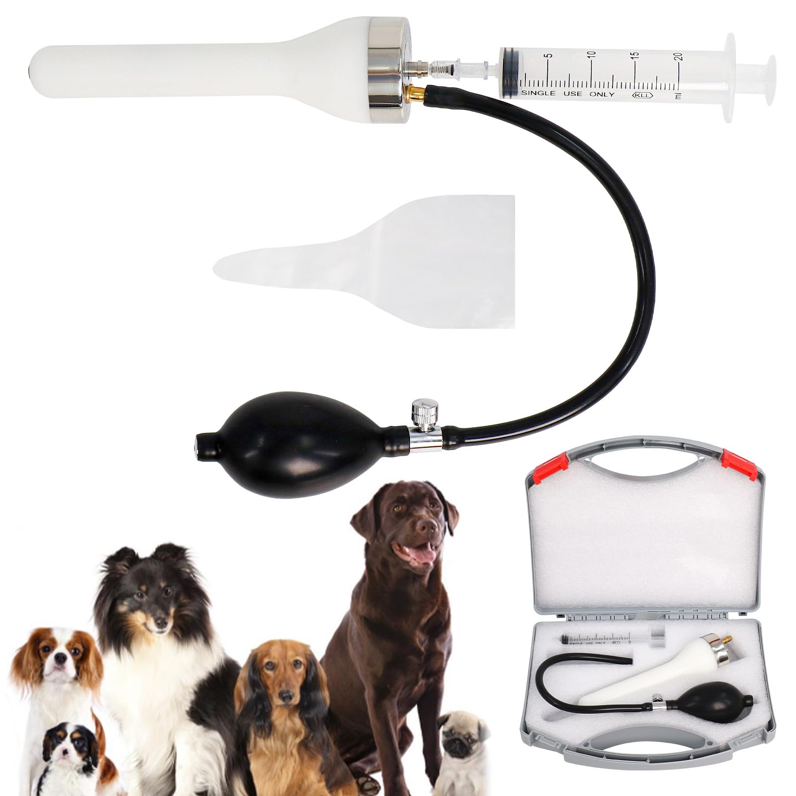 Photo 1 of Wadoy Dog Artificial Insemination Kit for 20-40KG Dogs Corgi Semen Device Canine Insemination ??????? Bulldog Insemination Tools