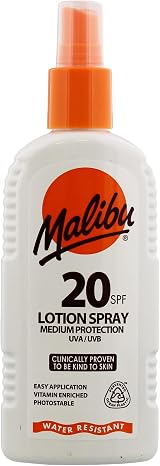 Malibu Sun SPF 20 Spray with Shea Butter Extract 200ml Moisturising Sunscreen