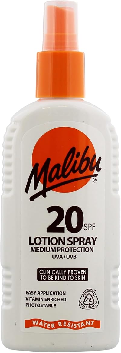 Malibu Sun SPF 20 Spray with Shea Butter Extract 200ml Moisturising Sunscreen
