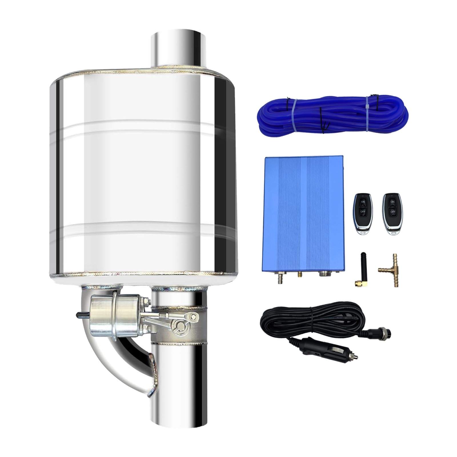 Photo 1 of 2.5 Inch Valved Muffler Exhaust Cutout with Muffler Cat Back Exhaust System Kit