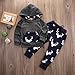 Toddler Infant Baby Boys Deer Long Sleeve Hoodie Tops Sweatsuit Pants Outfit Set, Grey&blue, Size 70 (up to 6 mos)