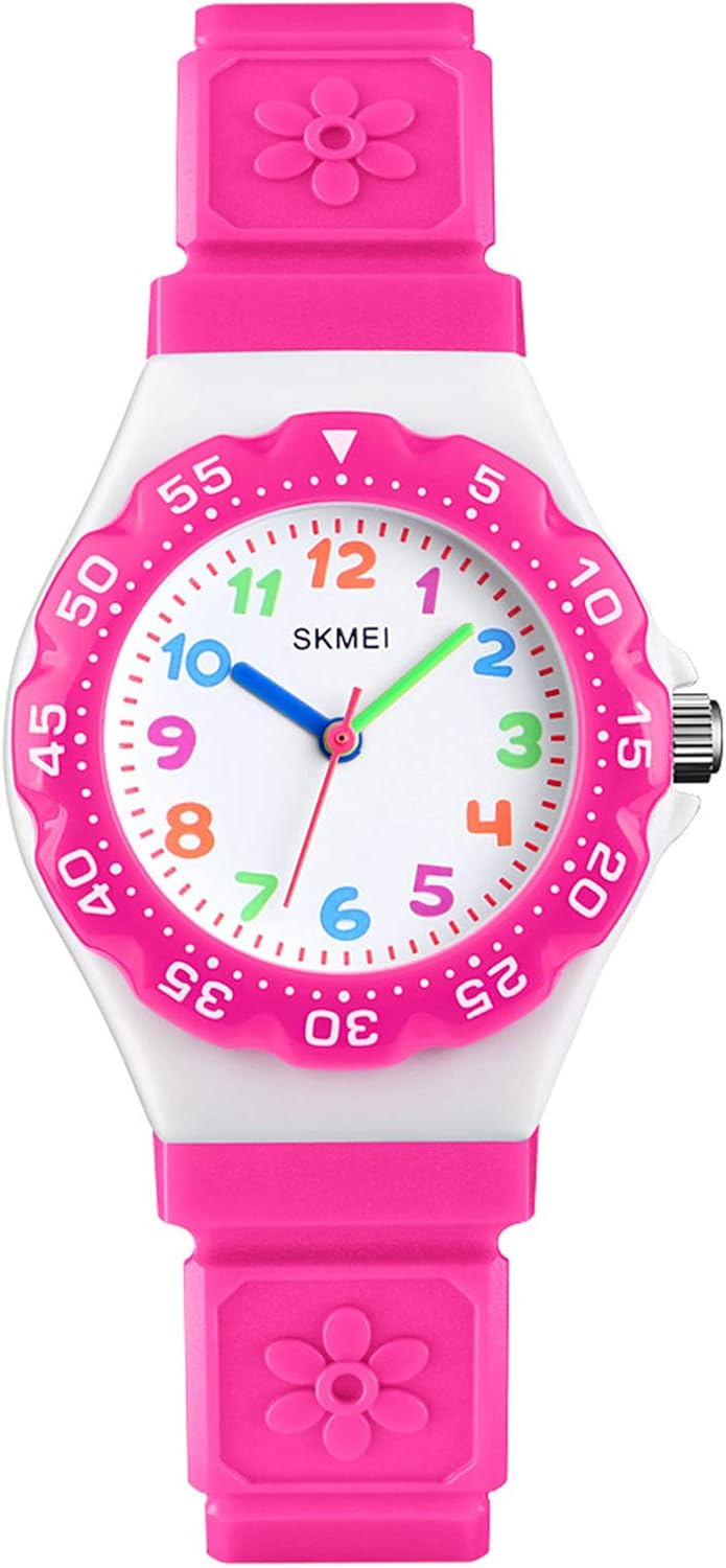 Montre Analogique Enfant étanche - Garçon Et Fille 10+ Ans - Cadran Lisible - Bracelet Silicone Doux