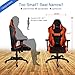 [Upgrade to Large Size] Kinsal Gaming Chair High-back Racing Chair, Ergonomic Computer Chair, Leather Premium Swivel Executive Office Chair Including Headrest and Lumbar Pillow (Orange/Black)