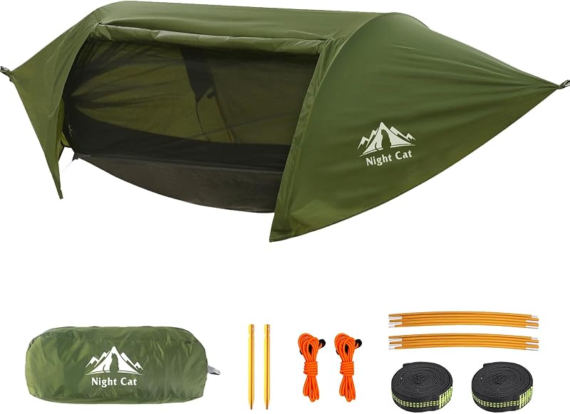 Night Cat Night Cat Hammock Tent with Mosquito Net Rainfly 1 Person