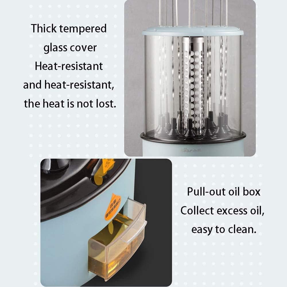 review LIN Portable Electric Smokeless Portable BBQ, Auto-Rotate Indoor Barbecue Grill, Suitable for Garden, Family Gathering