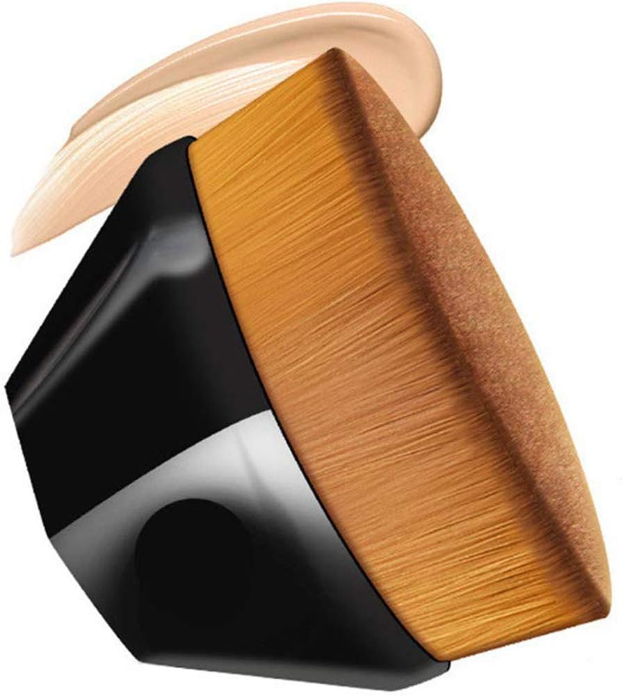 Foundation Makeup Brush,Petal-Shaped Foundation Brush Professional Makeup Brush Dry and Wet Dual Use Face Brush for Blending Liquid Cream or Flawless Powder Loose Powder. (black)