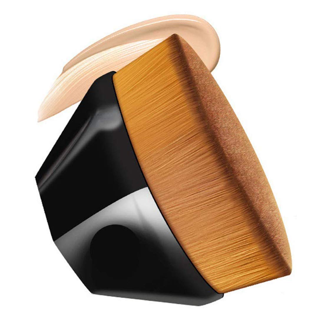 Foundation Makeup Brush,Petal-Shaped Foundation Brush Professional Makeup Brush Dry and Wet Dual Use Face Brush for Blending Liquid Cream or Flawless Powder Loose Powder. (black)