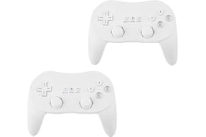ZETTAGUARD Beastron New Classic Pro Controller Console Gampad/Joypad Compatible with Wii, Wii U White 2 Pack (ZG-WC2)