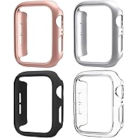4 Pack Compatible for Apple Watch Case 38mm Series 3 2 1, Hard PC Bumper Case Protective Cover Frame Compatible for…