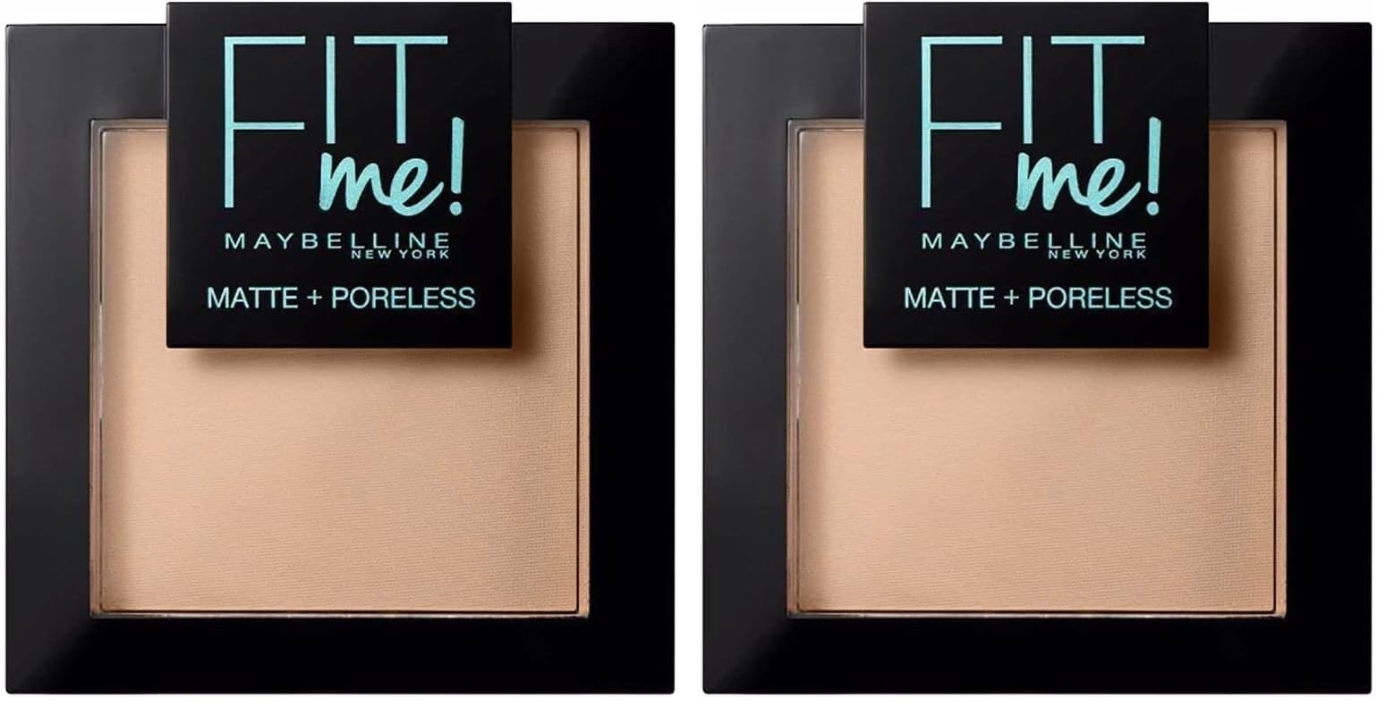 Maybelline Fit Me Matte And Poreless Powder 130 Buff Beige 9g (Pack of 2)