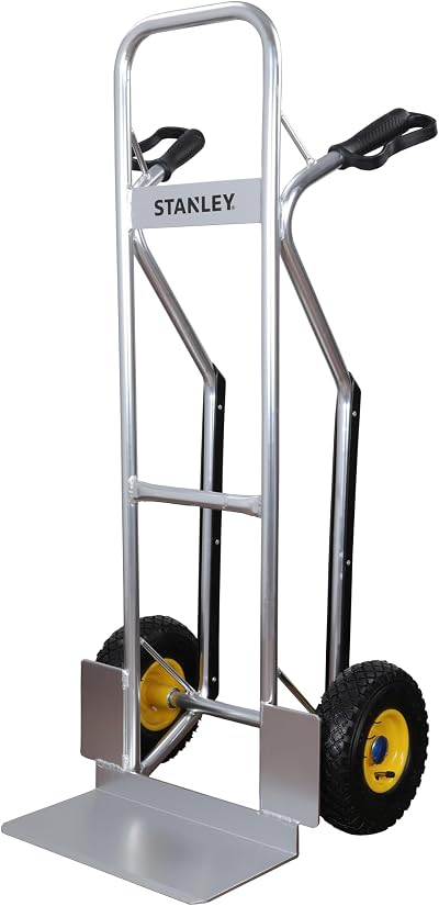 Stanley Aluminium Hand Truck 200kg SXWTC-HT525 Silver with Pneumatic Wheels