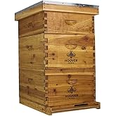 Hoover Hives: The Original Beeswax Coated Beehive Kit. Includes 2 Deep & 1 Medium Boxes with 10 Wooden Frames & Heavy Wax Coated Foundations. Easy Assembly with Predrilled Holes& Screws (Unassembled)